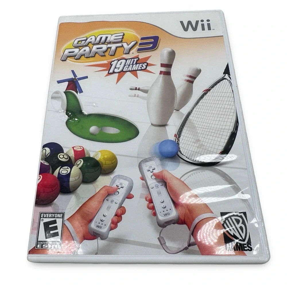 Game Party 3 Nintendo Wii 2009 Warner Bros WB Games Complete CIB RVL P R3EE